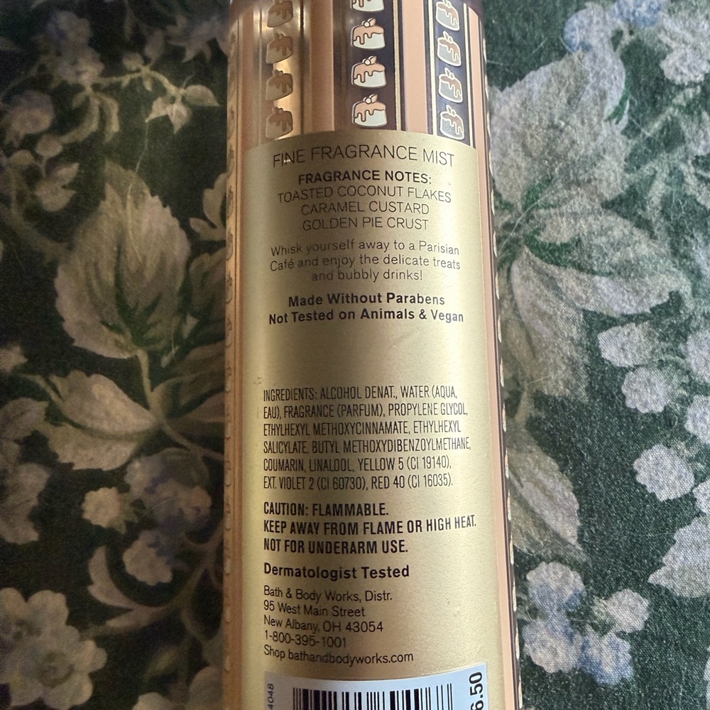 Bath & Body Works Coconut Cream Pie Fragrance Mist - Brown and Gold - Picture 2 of 3